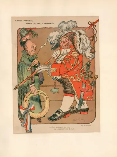 Grand panneau dans la salle d’entrée av Abel Faivre