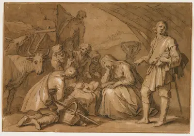Adoration of the Shepherds av Abraham Bloemaert