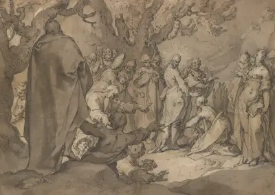 Christ and the Canaanite Women av Abraham Bloemaert