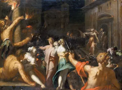 Judith visar Holofernes huvud av Abraham Bloemaert