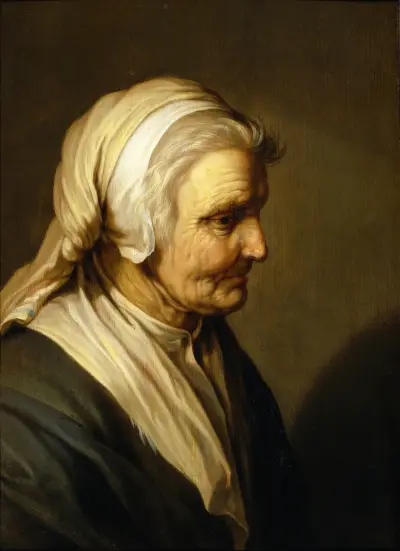 Gammal kvinna av Abraham Bloemaert