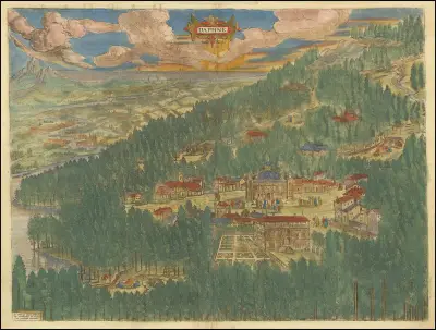 Imaginary view of Daphne in Antioch av Abraham Ortelius