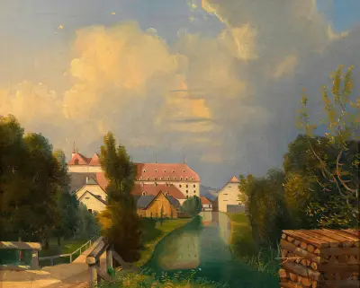 Fabriksgarten in Schwadorf av Adalbert Stifter