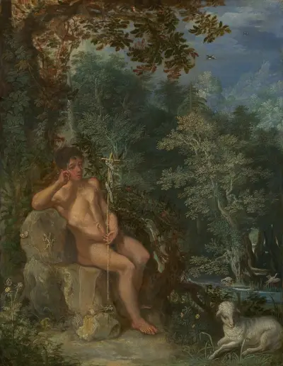Saint John the Baptist in the Wilderness av Adam Elsheimer