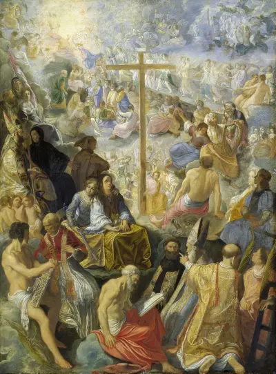The Frankfurt Altarpiece of the Exaltation of the True Cross av Adam Elsheimer