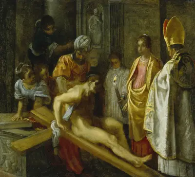 The Testing of the Cross av Adam Elsheimer