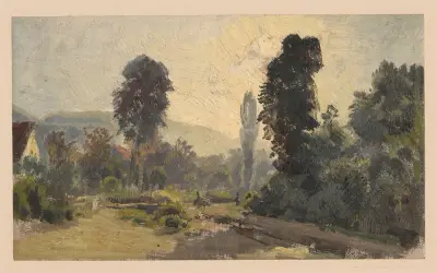 A country road in Pełcznica von Adolf Dressler