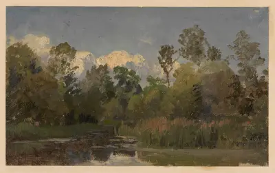 By the River Barycz. von Adolf Dressler