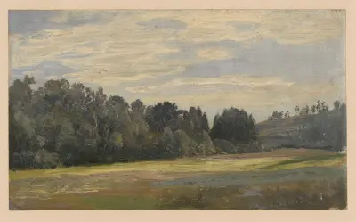 Landscape near Trzebnica von Adolf Dressler