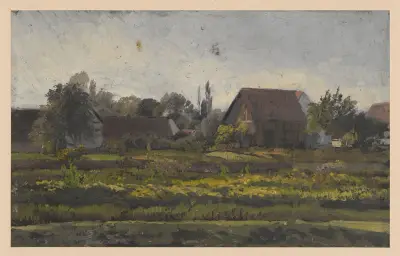Rural buildings in Jelcz av Adolf Dressler