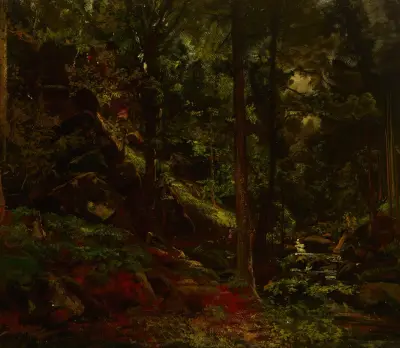 Stream in the Woods av Adolf Dressler