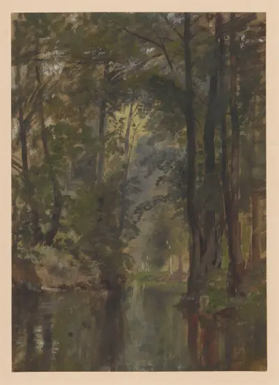 Trees by the Spree II av Adolf Dressler