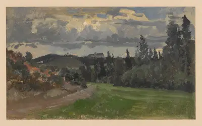 View of Książ von Adolf Dressler