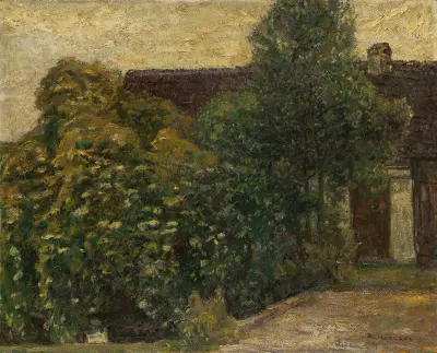 Drzewa przed domem, Adolf Hölzel