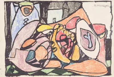 Farbige Einladungskarte av Adolf Hölzel