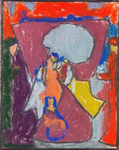 Figurengruppe av Adolf Hölzel