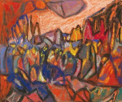 Komposition, 1930 – nr 2 av Adolf Hölzel