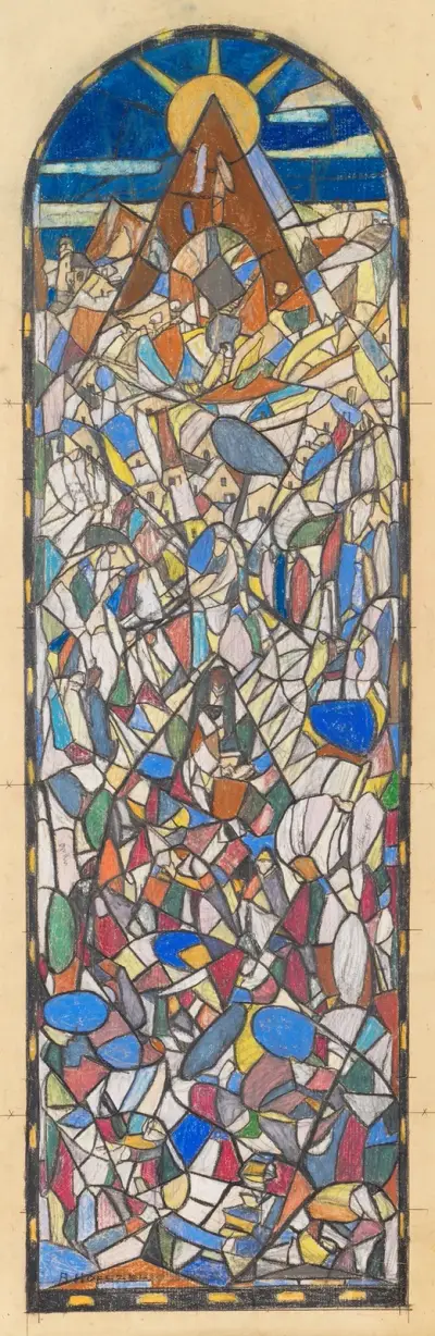 Czytająca (projekt witrażu), Adolf Hölzel