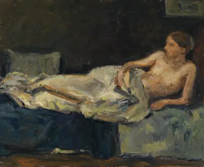 Ležící polonahá postava, Adolf Hölzel