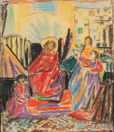 Religiöses Motiv av Adolf Hölzel