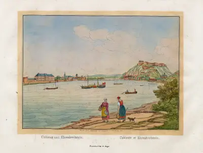 Coblence et Ehrenbreitstein av Johann Adolf Lasinsky