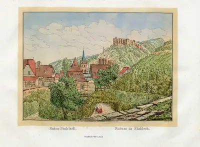 Ruines de Stahleck av Johann Adolf Lasinsky
