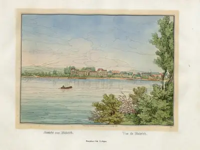 Vy över Biebrich av Johann Adolf Lasinsky