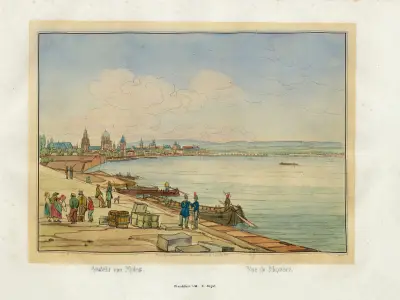 Utsikt över Mainz av Johann Adolf Lasinsky