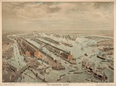Der Hamburger Hafen av Adolf Lehmann