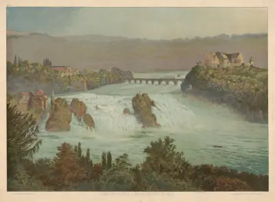 Der Rheinfall bei Schaffhausen av Adolf Lehmann