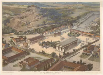 Festplatsen i Olympia under grekisk tid av Adolf Lehmann