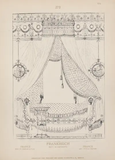 France; Bed in empire style av Adolf Rosenberg