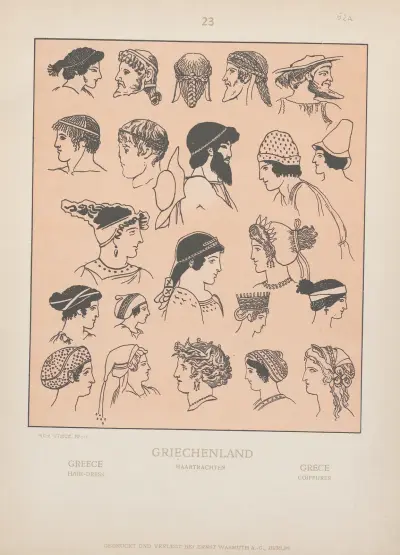 Greece; Hair-dress av Adolf Rosenberg