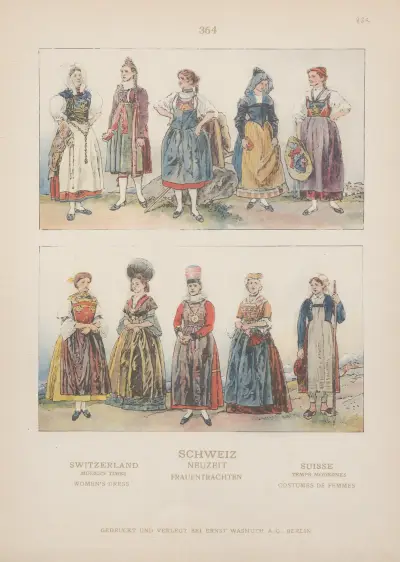 Szwajcaria; Nowoczesne czasy; Strój kobiecy, Adolf Rosenberg