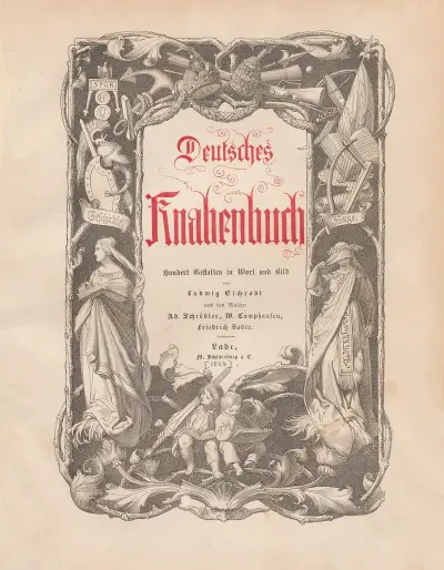 Deutsches Knabenbuch – Title page av Adolf Schrödter