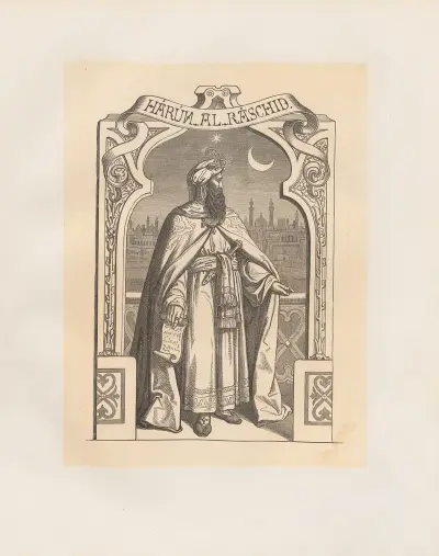 Harun al Raschid av Adolf Schrödter