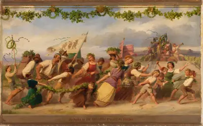 Triumph des Königs Wein, 1. Bild av Adolf Schrödter