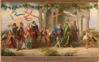 Triumph des Königs Wein, 4. Bild av Adolf Schrödter