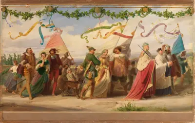 Triumph des Königs Wein, 5. Bild av Adolf Schrödter