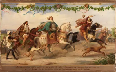 Triumph des Königs Wein, 7. Bild av Adolf Schrödter