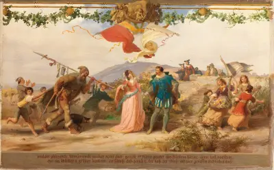 Triumph des Königs Wein, 9. Bild av Adolf Schrödter