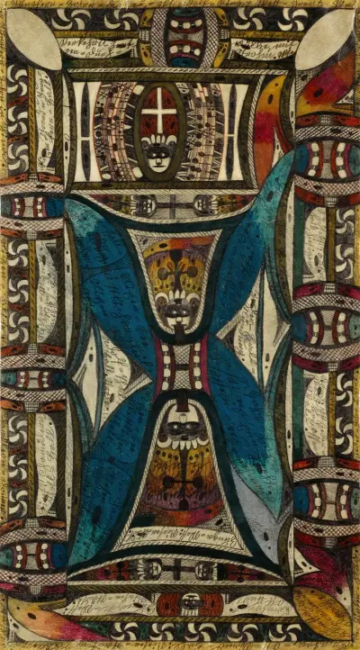 Der Zäntrums=Bächer, zeigt den Plahn der Beiden, Chineesischen, Halb=Insel,=Riesen=Städte, Zunga=Ost und Zunga=West av Adolf Wölfli