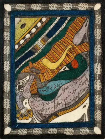 Die heilige Wiegalinda von Pantter=Bann av Adolf Wölfli