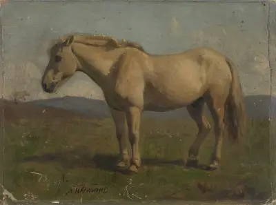 En brun häst av Adolph Tidemand