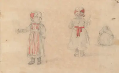 Barnestudier av Adolph Tidemand