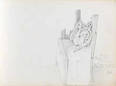 Brudestol, Bergen museum av Adolph Tidemand