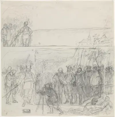 Christianias grunnleggelse av Adolph Tidemand