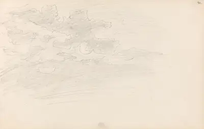Cloud study av Adolph Tidemand