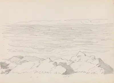 Coastal landscape av Adolph Tidemand