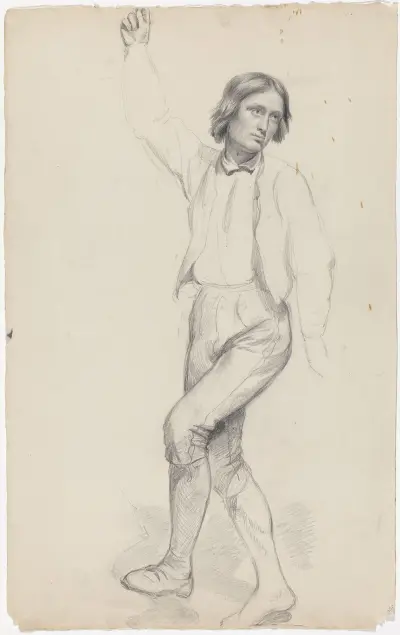 Dansende ung mann av Adolph Tidemand